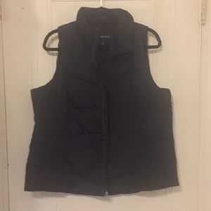Lands End Black Down Vest